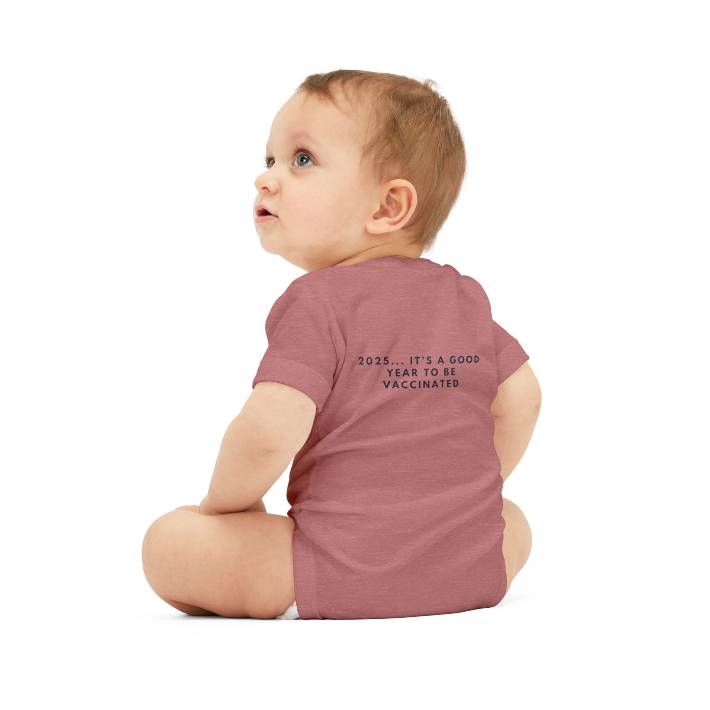 Cute Infant Jersey One Piece - 'Welcome to the Herd Little One!' & '2025... It's a Good Year to be Vaccinated'
