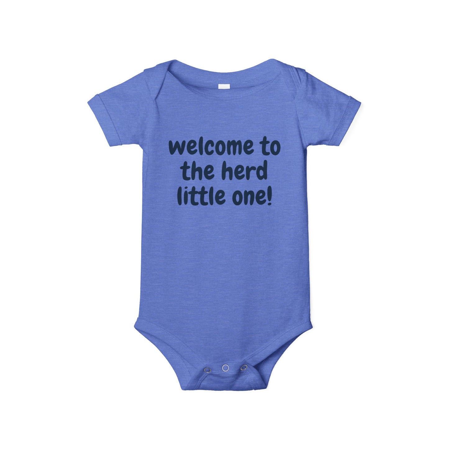Cute Infant Jersey One Piece - 'Welcome to the Herd Little One!' & '2025... It's a Good Year to be Vaccinated'