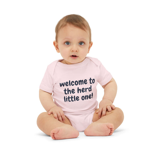 Cute Infant Jersey One Piece - 'Welcome to the Herd Little One!' & '2025... It's a Good Year to be Vaccinated'