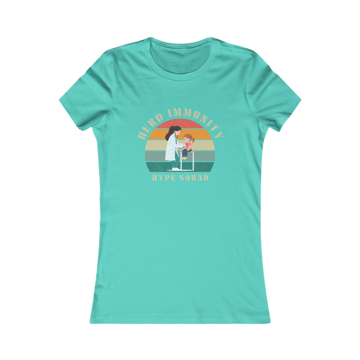 Herd Immunity Hype Squad - A Vaccination Advocate Fitted T-Shirt