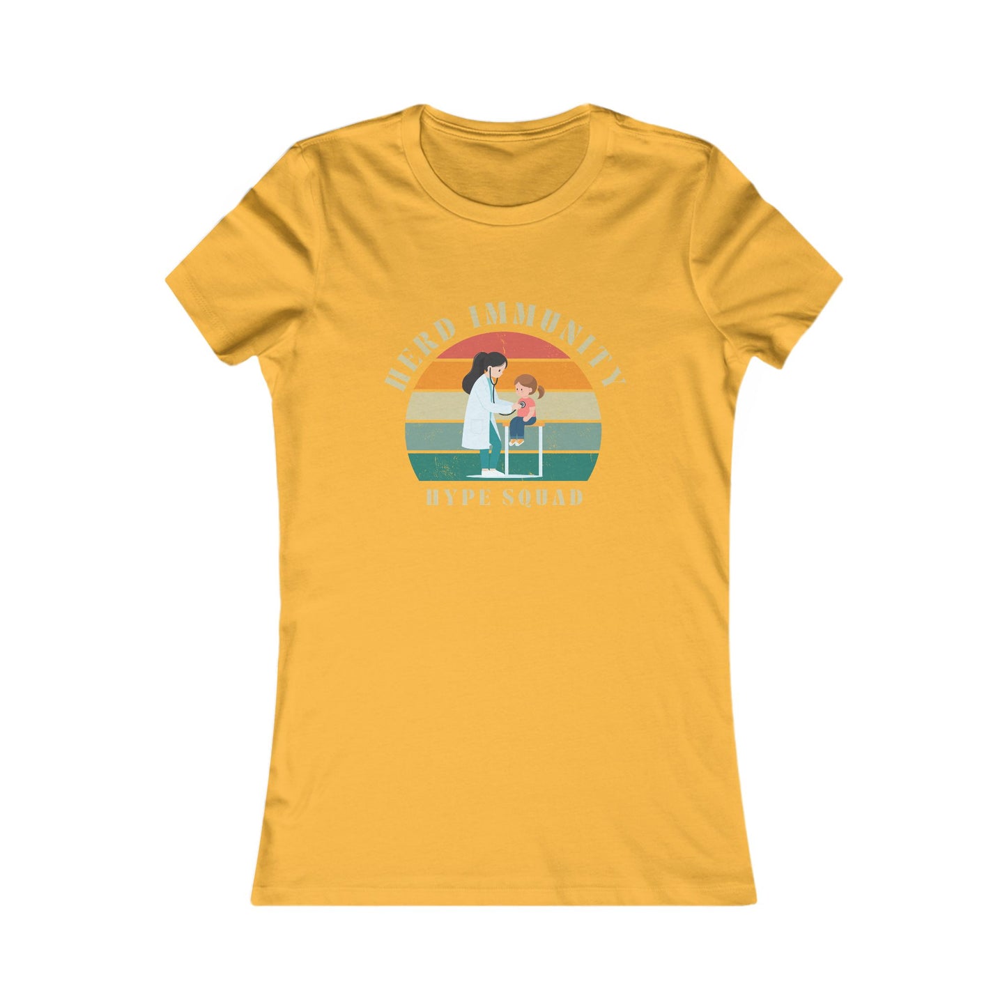 Herd Immunity Hype Squad - A Vaccination Advocate Fitted T-Shirt