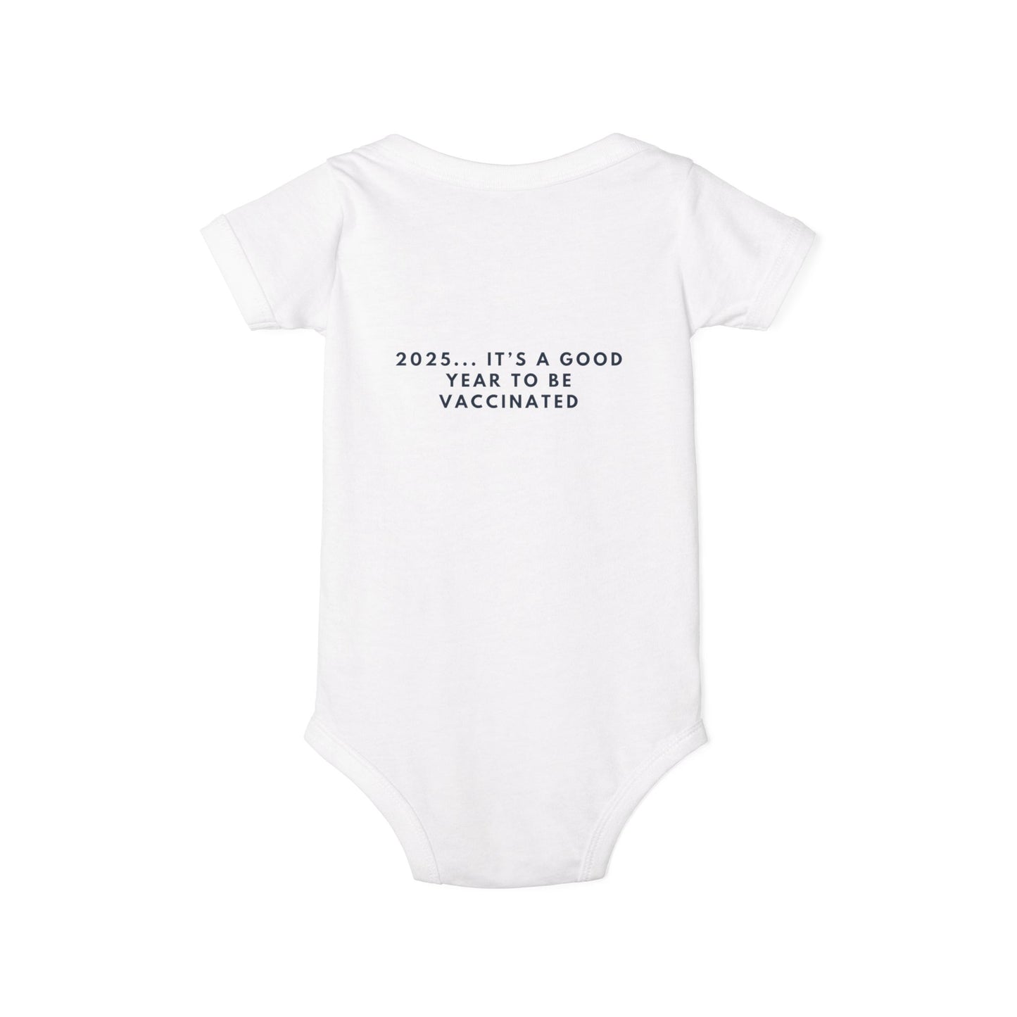 Cute Infant Jersey One Piece - 'Welcome to the Herd Little One!' & '2025... It's a Good Year to be Vaccinated'
