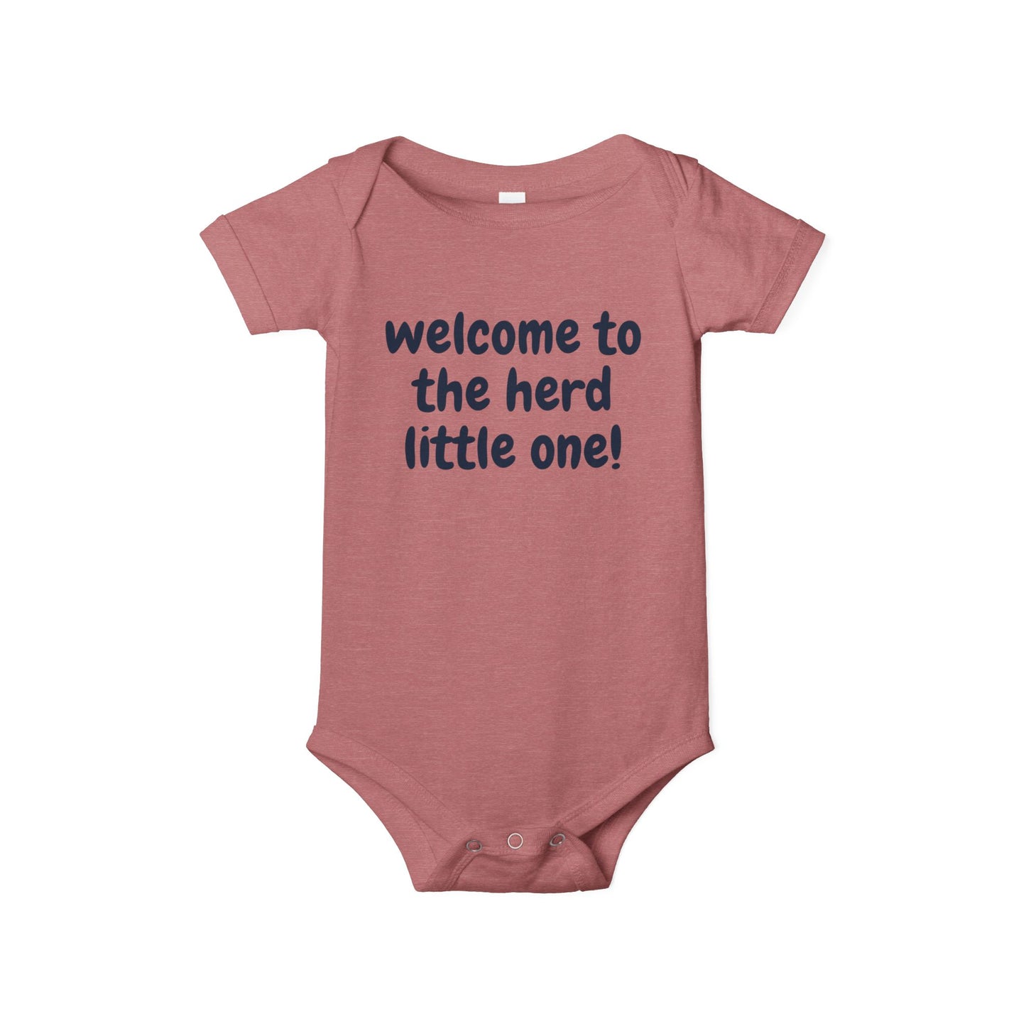 Cute Infant Jersey One Piece - 'Welcome to the Herd Little One!' & '2025... It's a Good Year to be Vaccinated'
