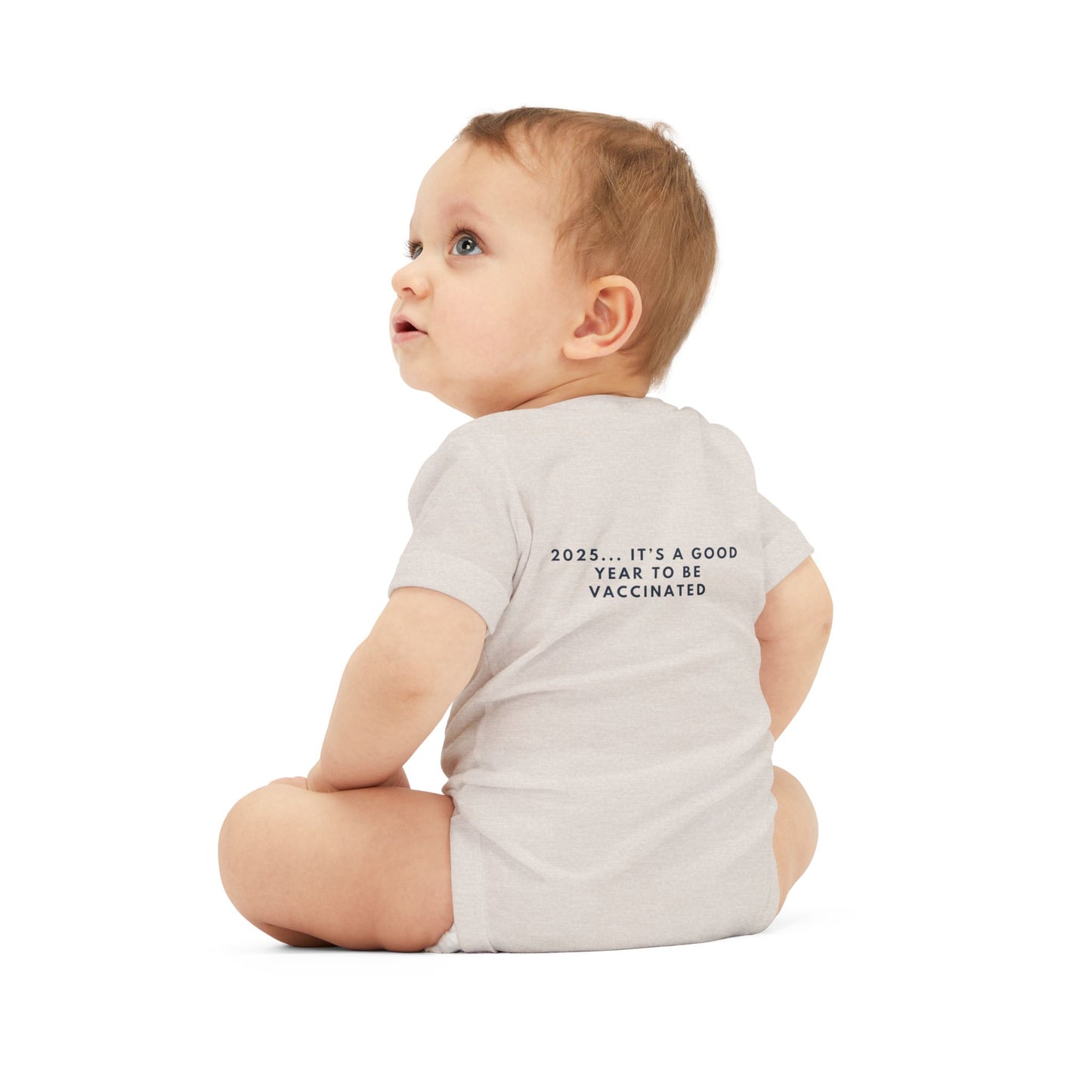 Cute Infant Jersey One Piece - 'Welcome to the Herd Little One!' & '2025... It's a Good Year to be Vaccinated'