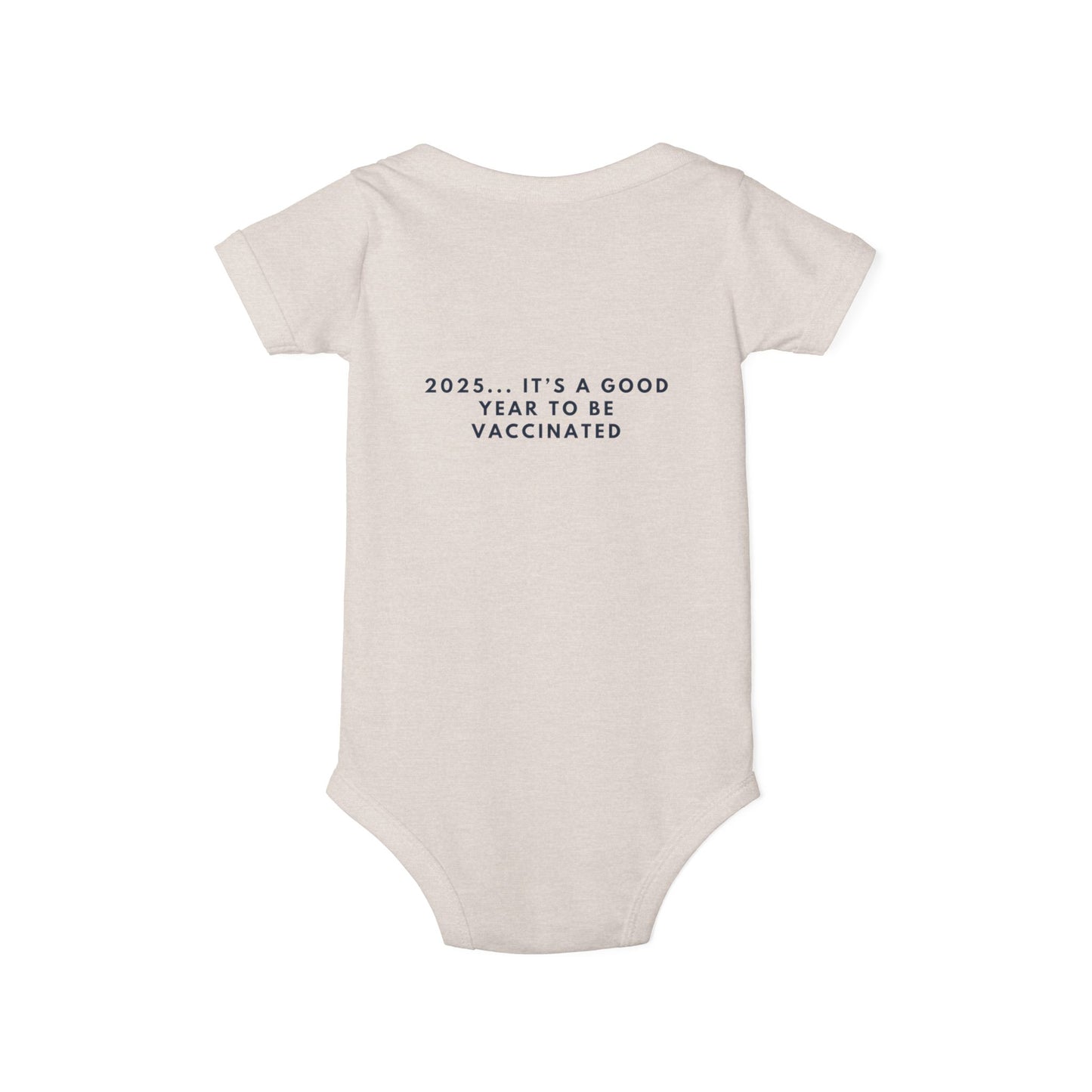 Cute Infant Jersey One Piece - 'Welcome to the Herd Little One!' & '2025... It's a Good Year to be Vaccinated'