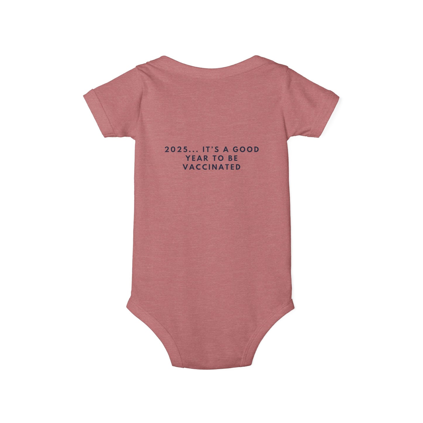 Cute Infant Jersey One Piece - 'Welcome to the Herd Little One!' & '2025... It's a Good Year to be Vaccinated'