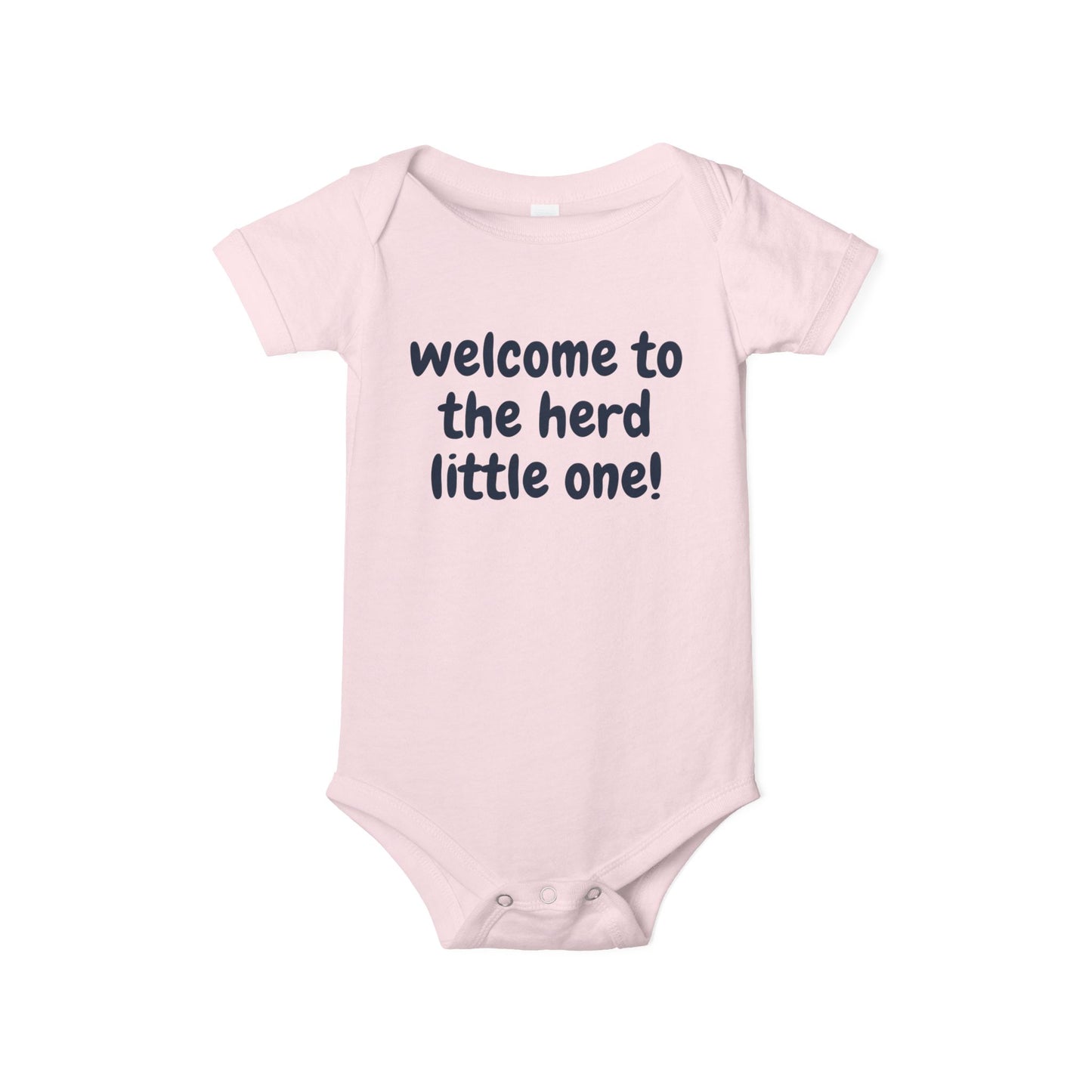 Cute Infant Jersey One Piece - 'Welcome to the Herd Little One!' & '2025... It's a Good Year to be Vaccinated'