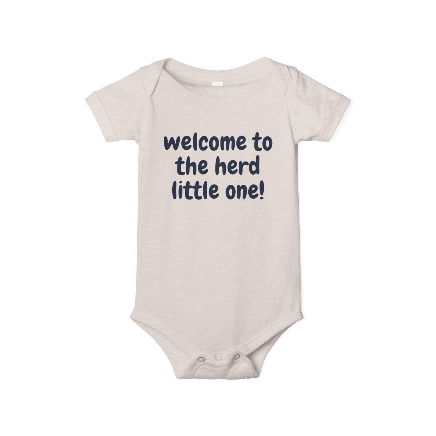 Cute Infant Jersey One Piece - 'Welcome to the Herd Little One!' & '2025... It's a Good Year to be Vaccinated'